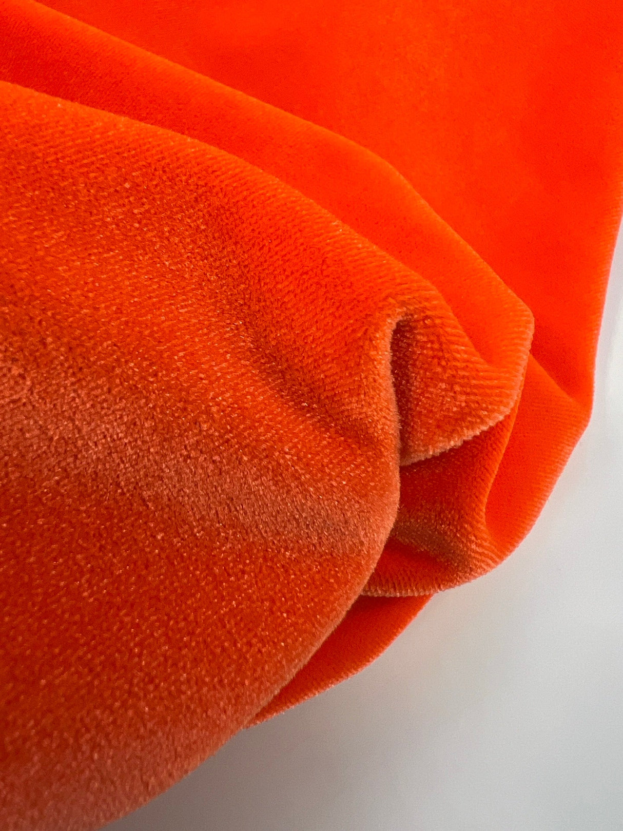 Orange Velour Knitted Polyamide