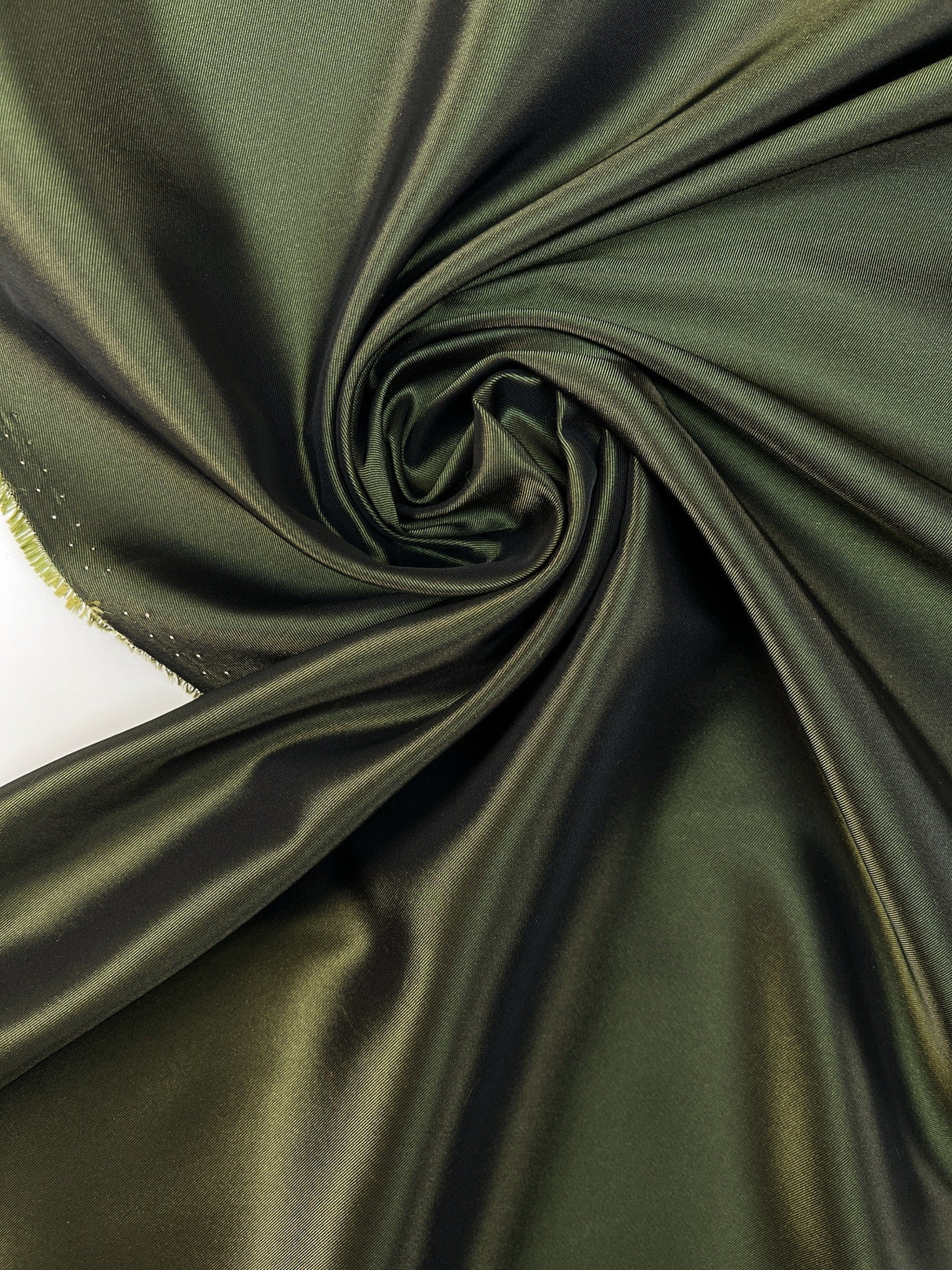 Green Changeant Polyester Twill Fabric