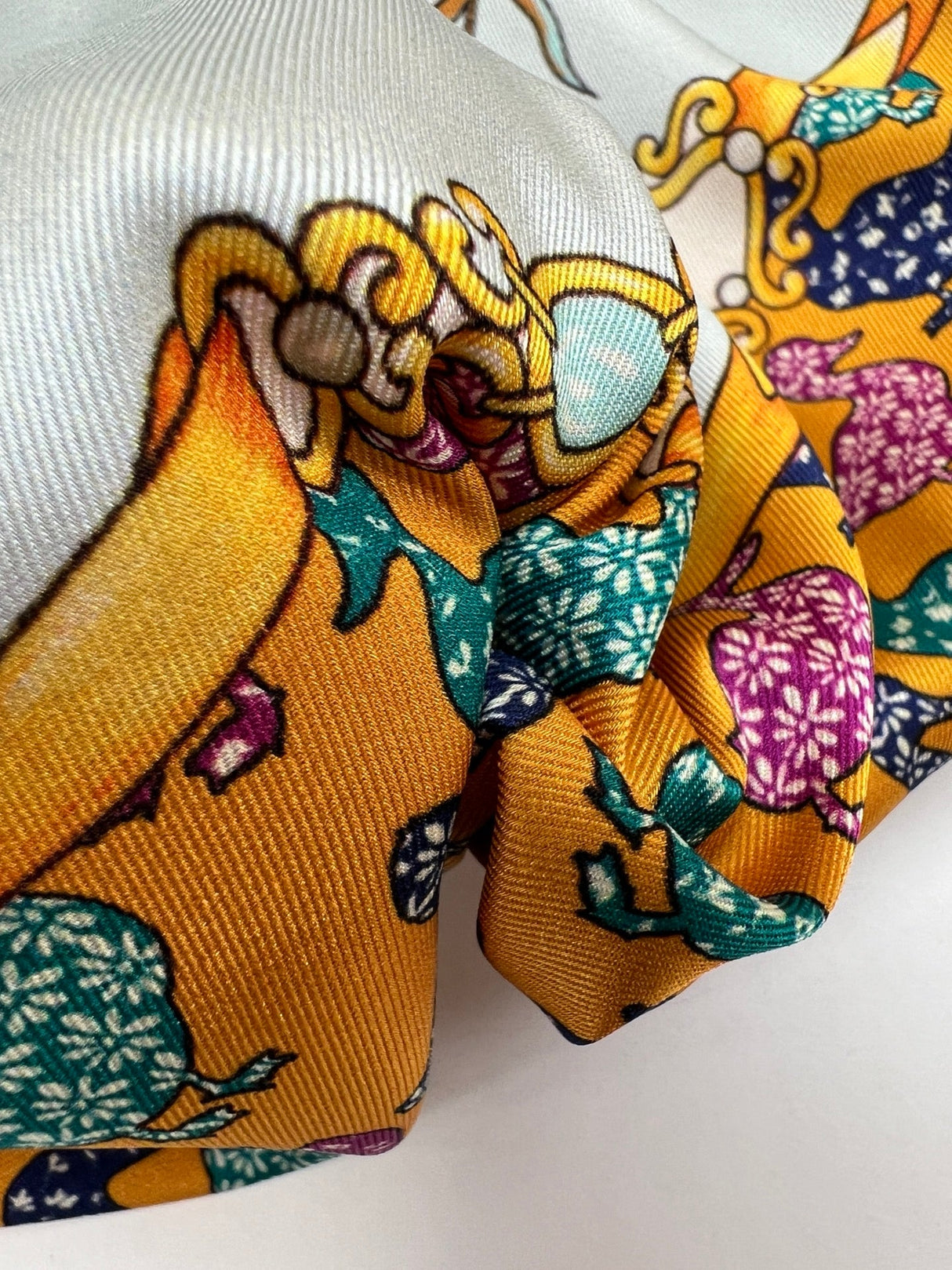 Polyester Sateen Printed Yellow Shades