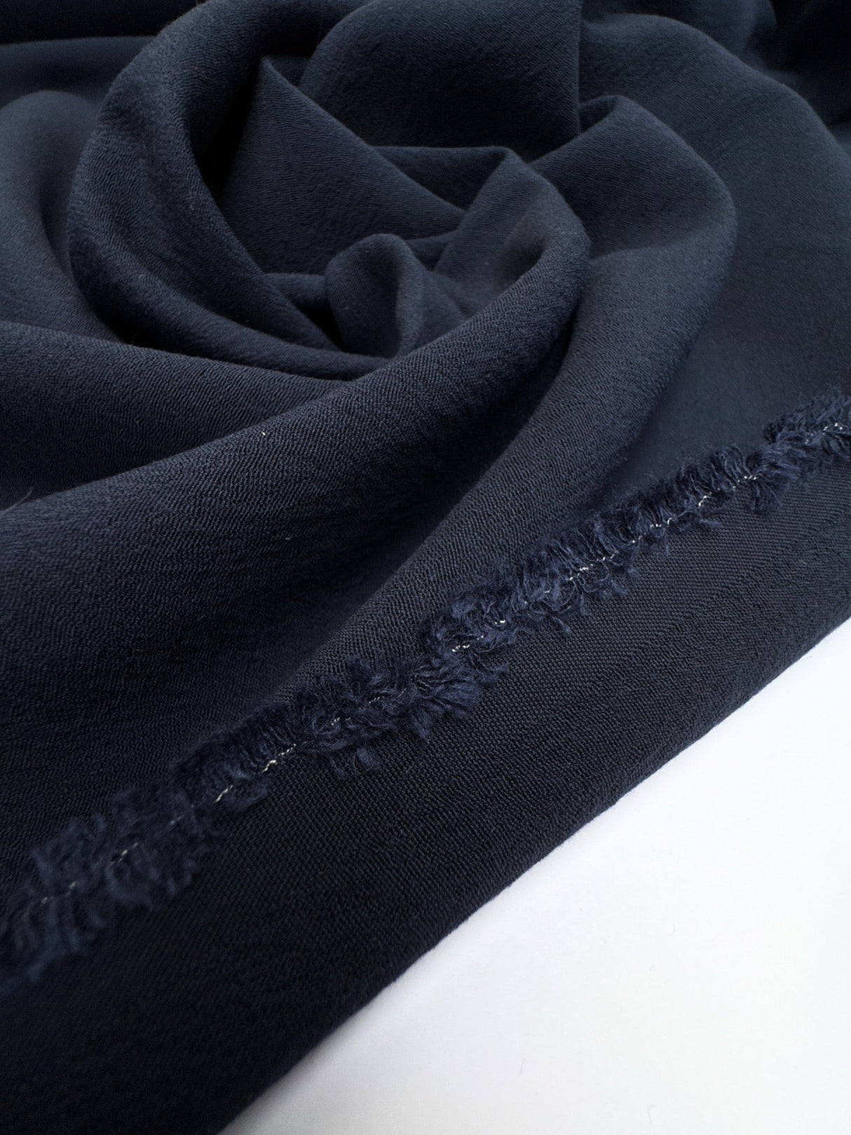 Viscose Cotton Crepe Blue