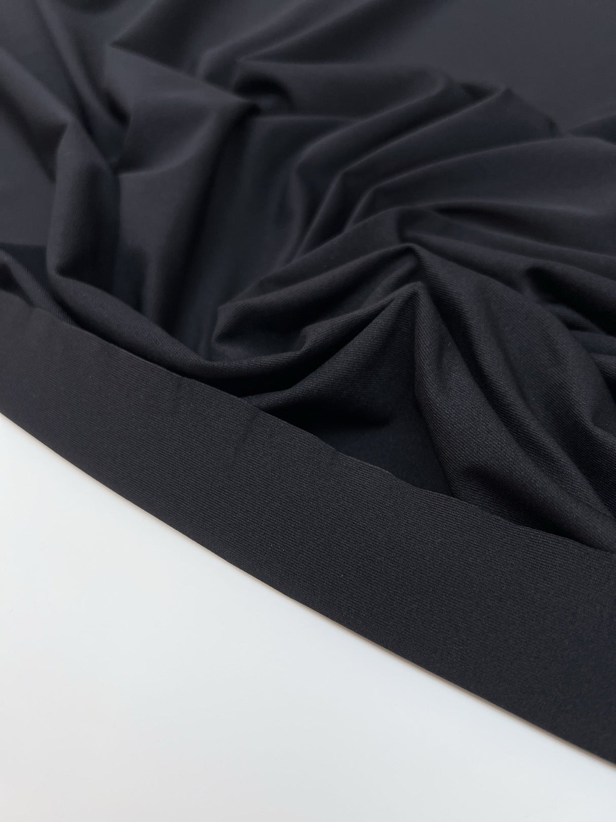 Polyamide Elastane Knitted Fabric Black Blue