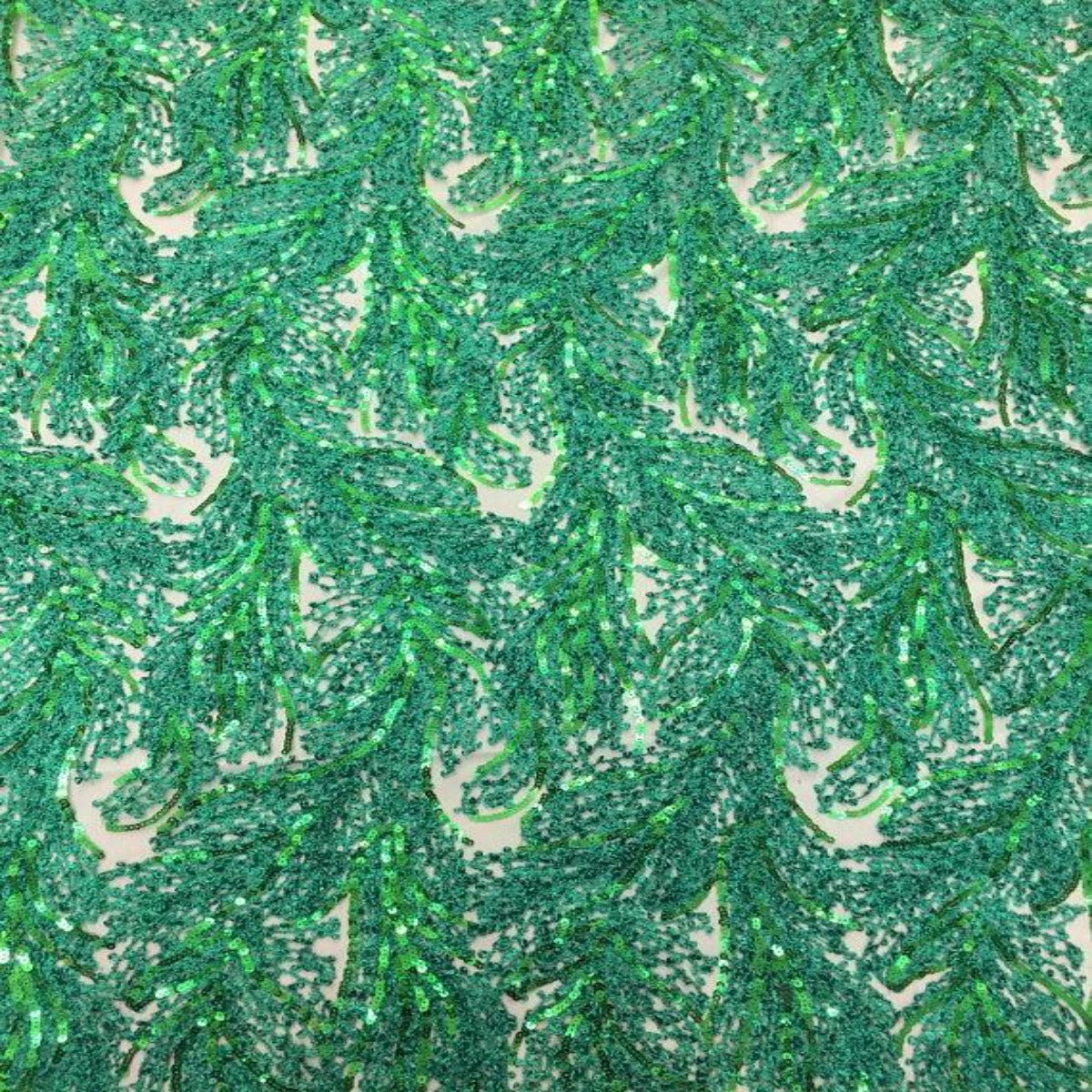 Floral Sequin Lace Fabric 52" Wide Polyester