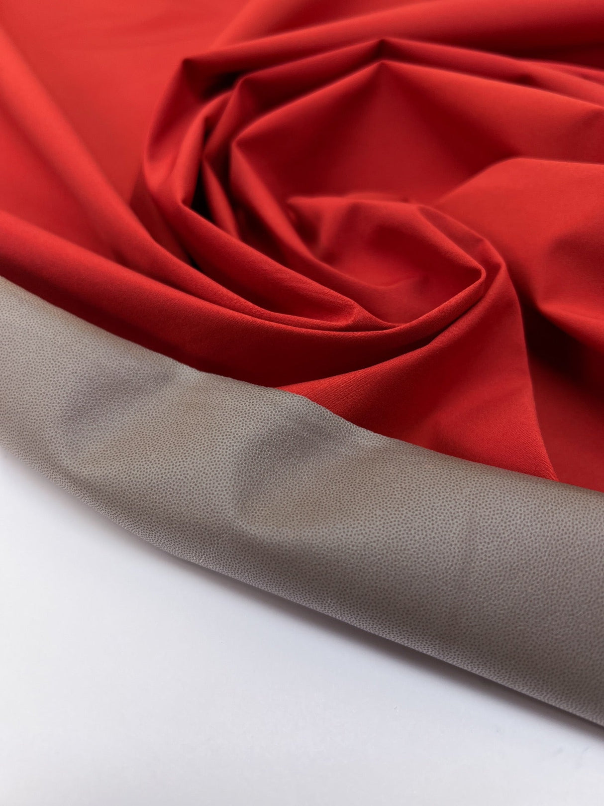 Red Polyamide Plain Woven Stretch Fabric