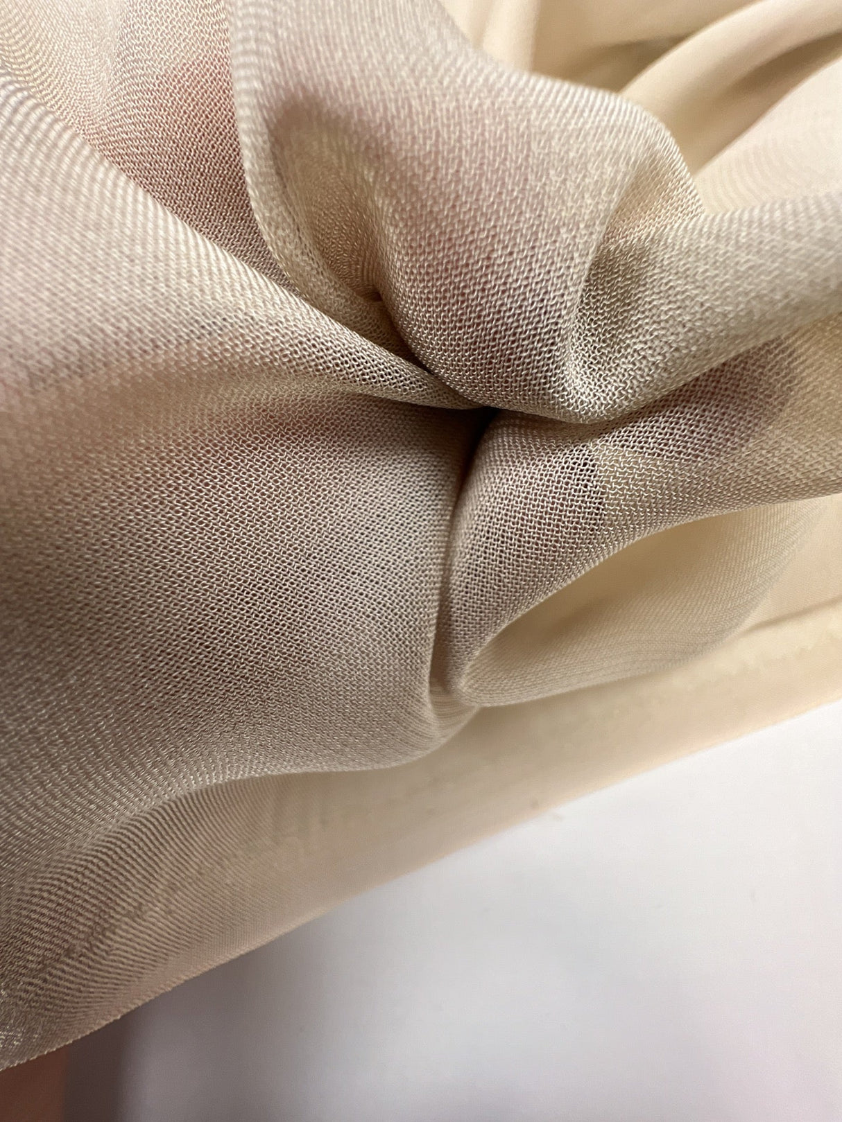 Beige Viscose Crepe