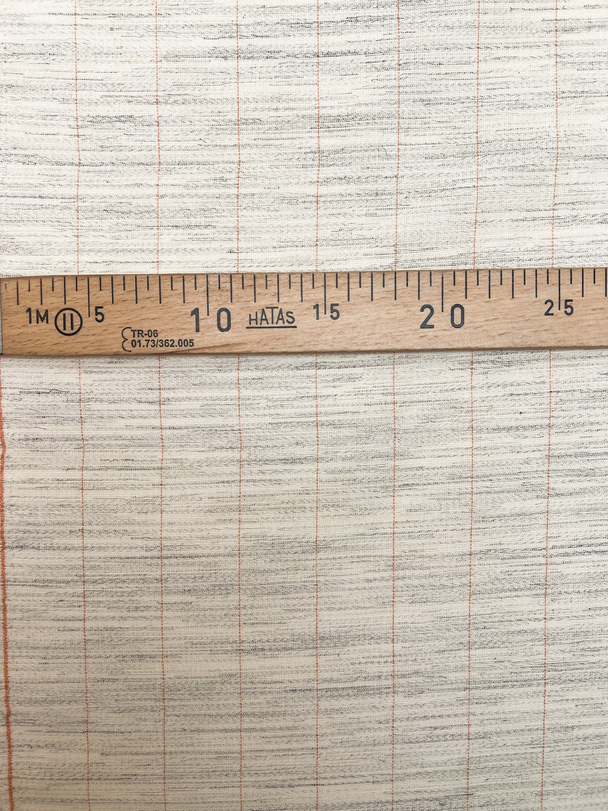 Linen Gray Beige Melange Striped