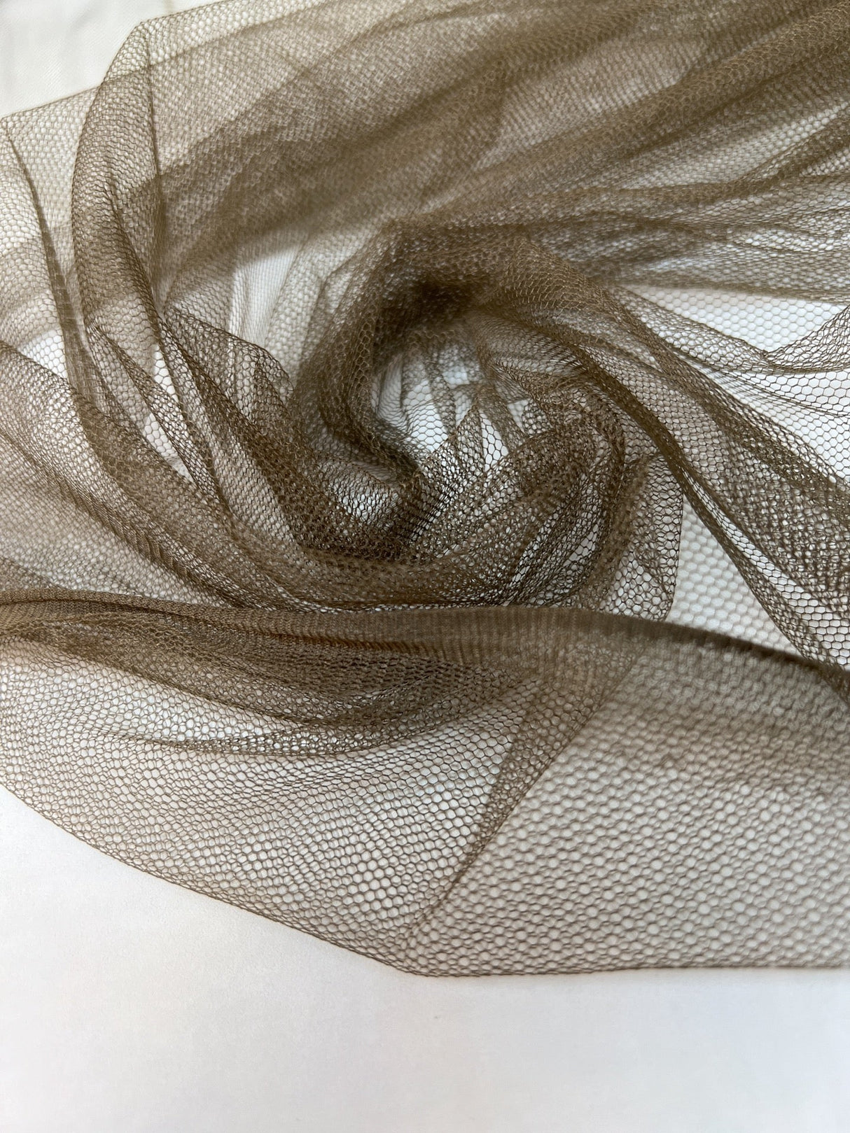 Polyester Mesh Brown Green Stretch