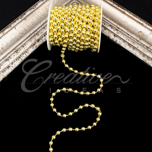 8Mm Pearls String-10 Yds (Gold)