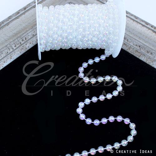 8Mm Pearls String-10 Yds (Iridescent)