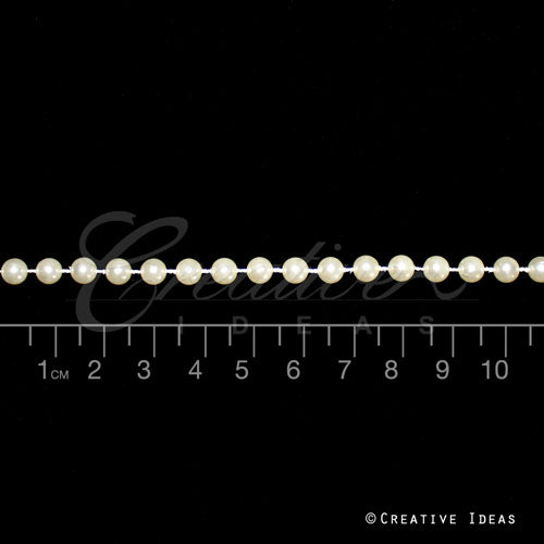 8Mm Pearls String-10 Yds (Ivory)