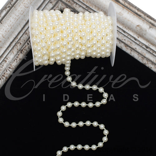 8Mm Pearls String-10 Yds (Ivory)