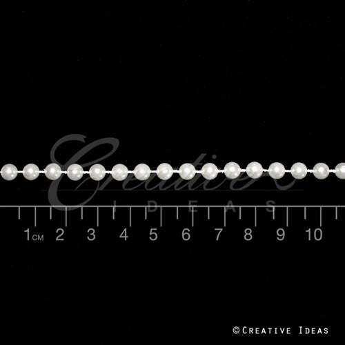 8Mm Pearls String-10 Yds (White)