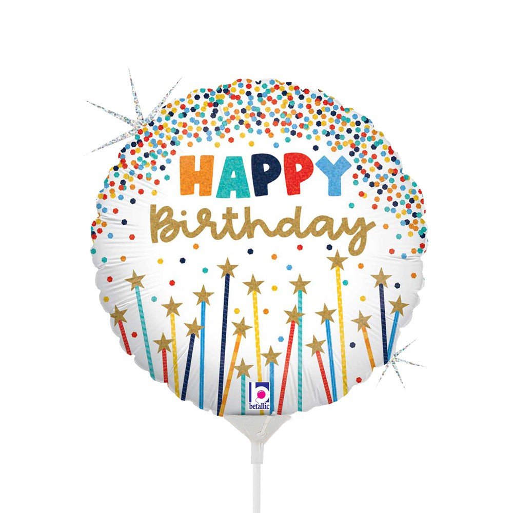 Birthday Star Candles Mini Shape Foil Balloon