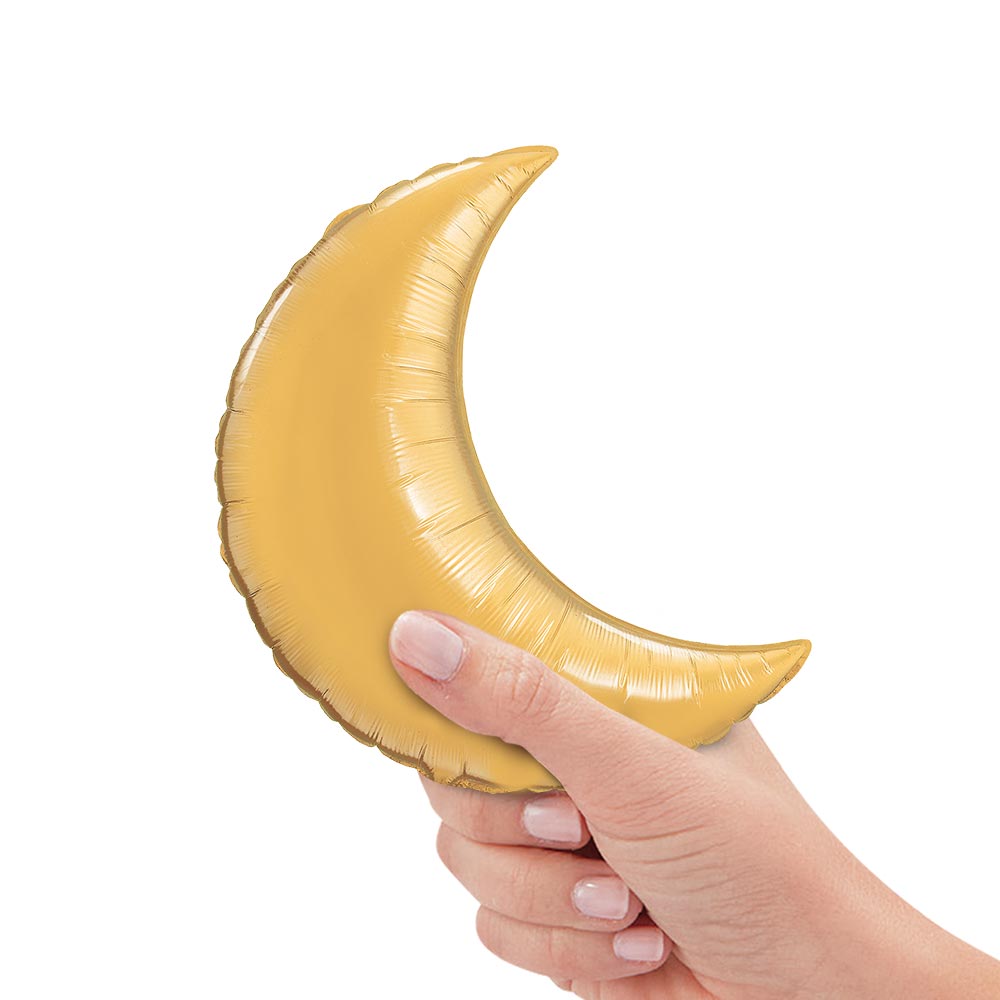 Foil Balloon Crescent Moon Metallic Gold