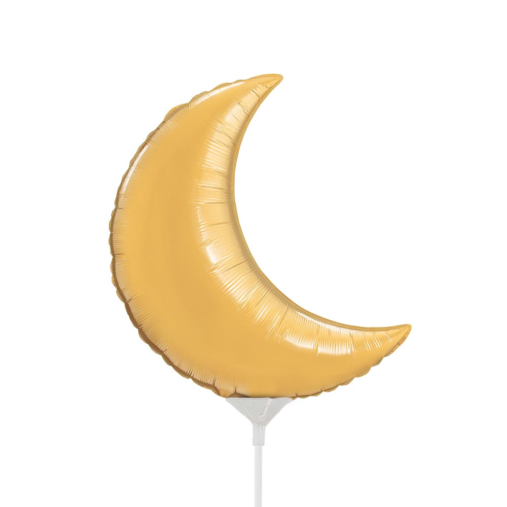 Foil Balloon Crescent Moon Metallic Gold