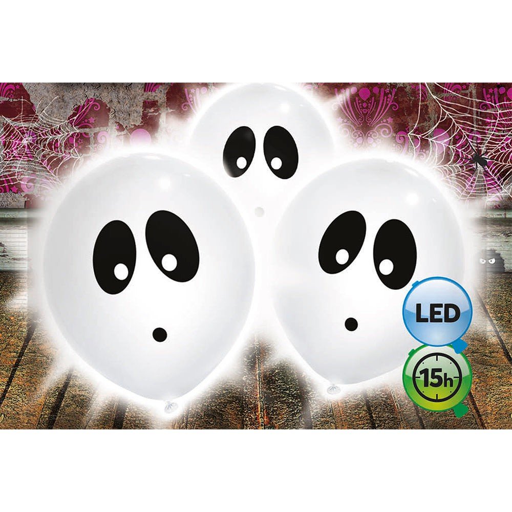 Ghost LED Light Up Balloons 3 Pack