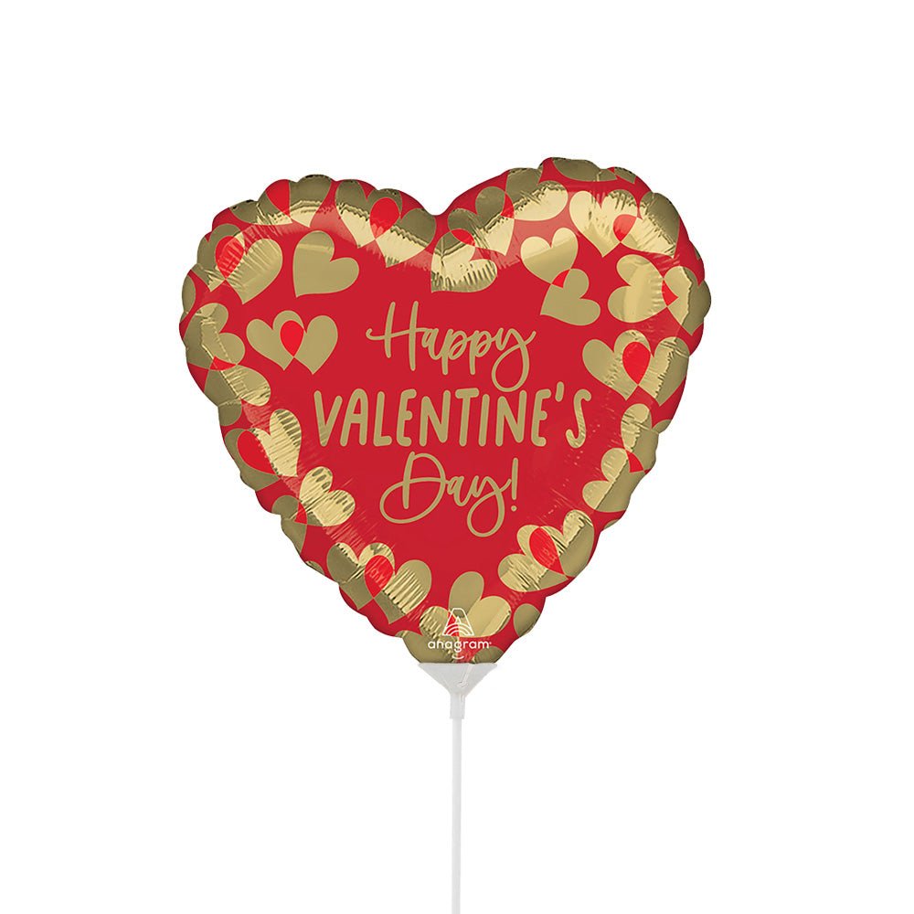 Foil Balloon Golden Happy Valentine's Day