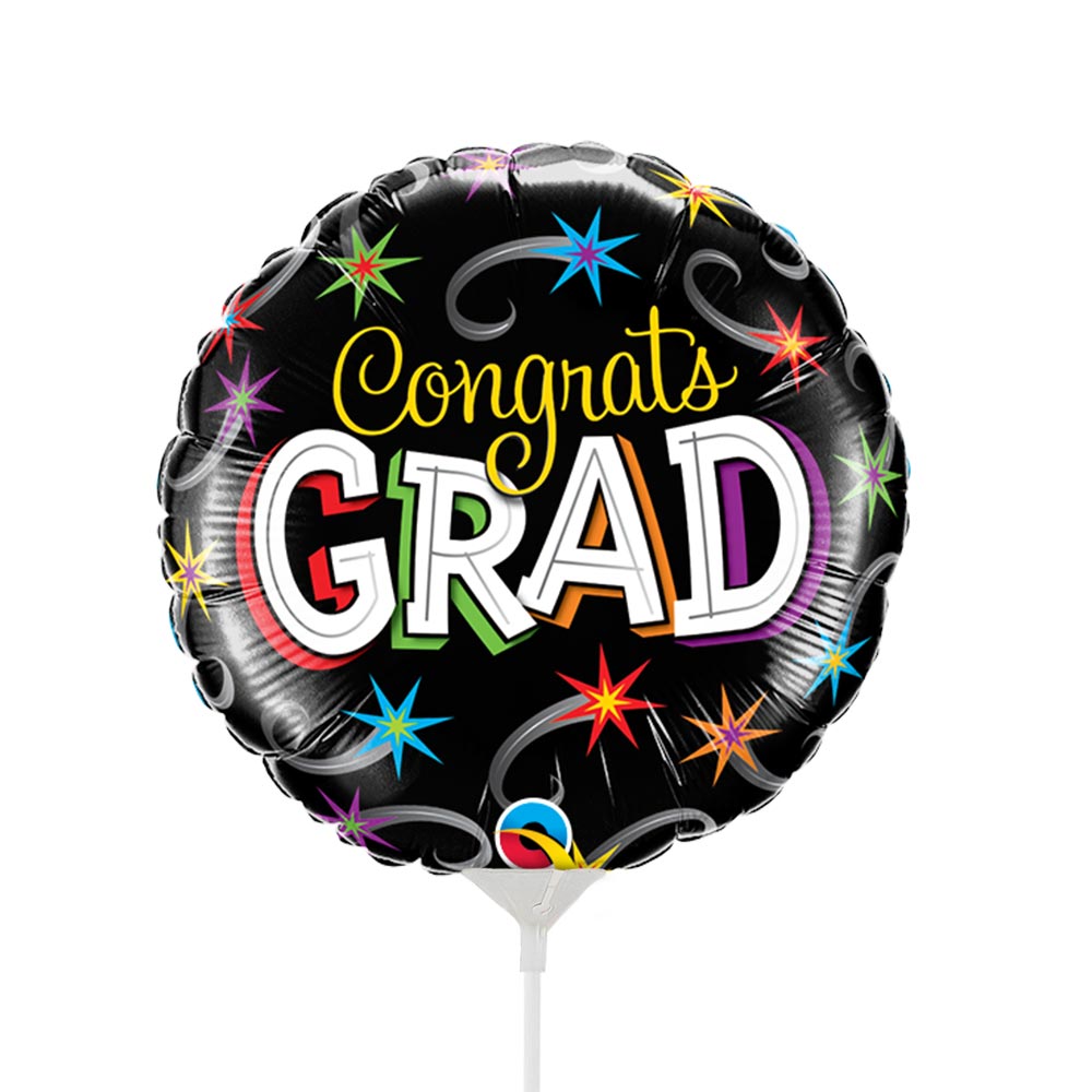 Foil Balloon Mini Congrats Grad Shooting Stars