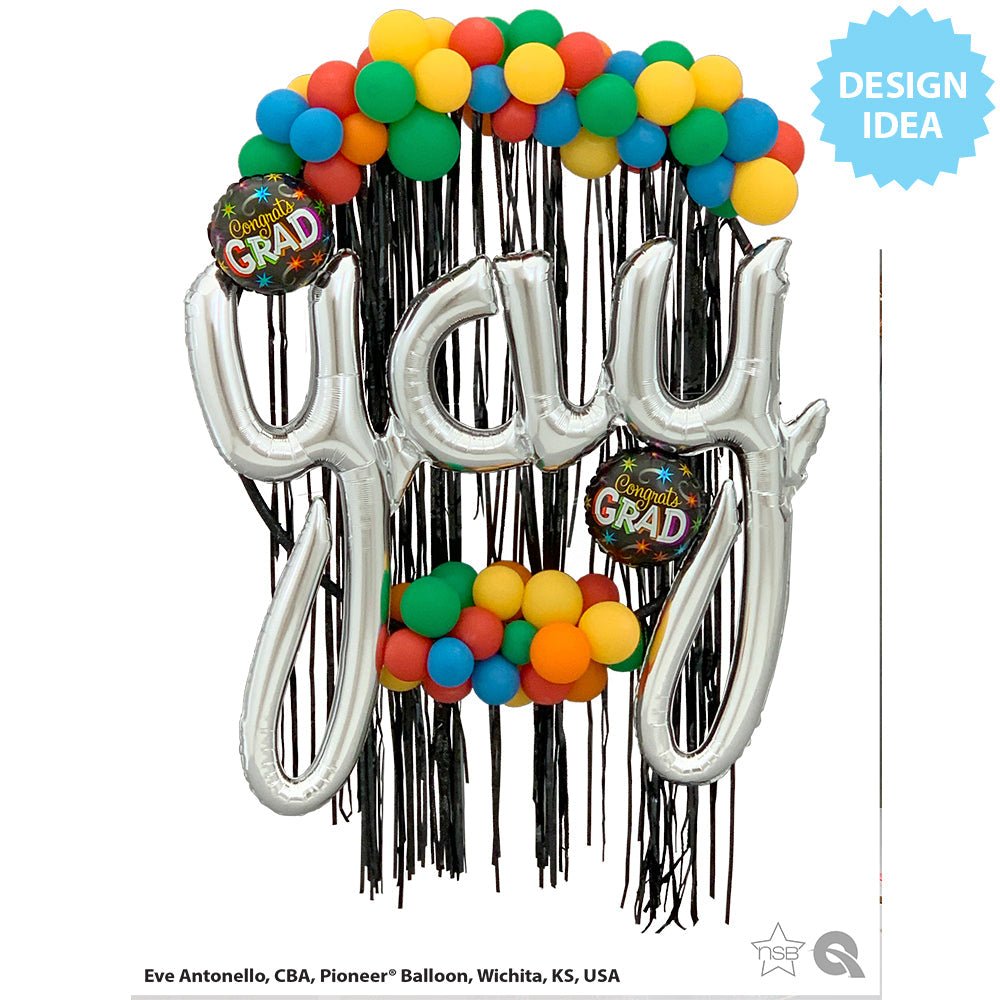 Foil Balloon Mini Congrats Grad Shooting Stars
