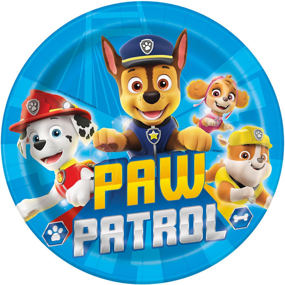 Paw Patrol Dinner Plates 9 Inch 8 Pack