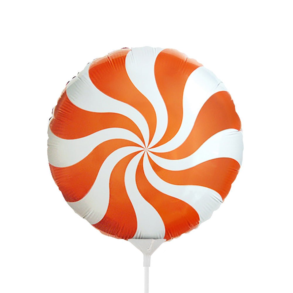 Foil Balloon Peppermint Candy Orange