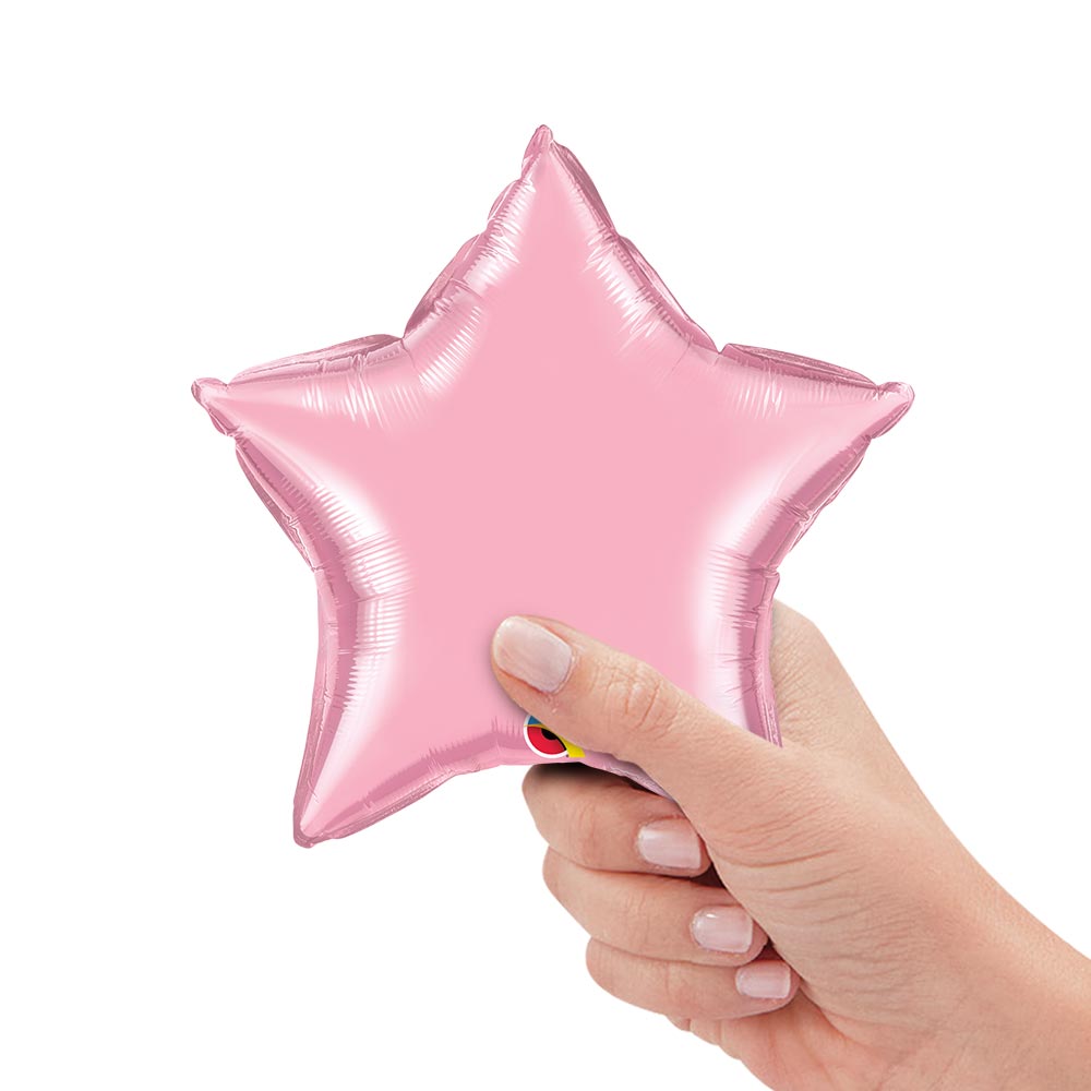 Star Foil Balloon Pearl Pink 9 Inch