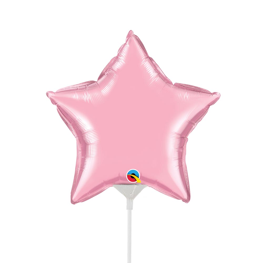 Star Foil Balloon Pearl Pink 9 Inch
