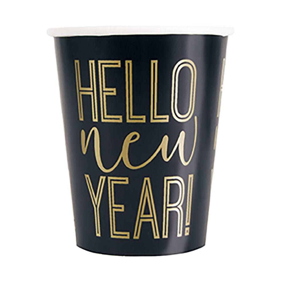 New Year’s Paper Cups 9 oz 8 Pack