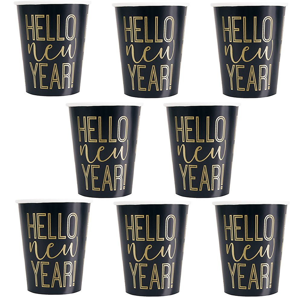 New Year’s Paper Cups 9 oz 8 Pack