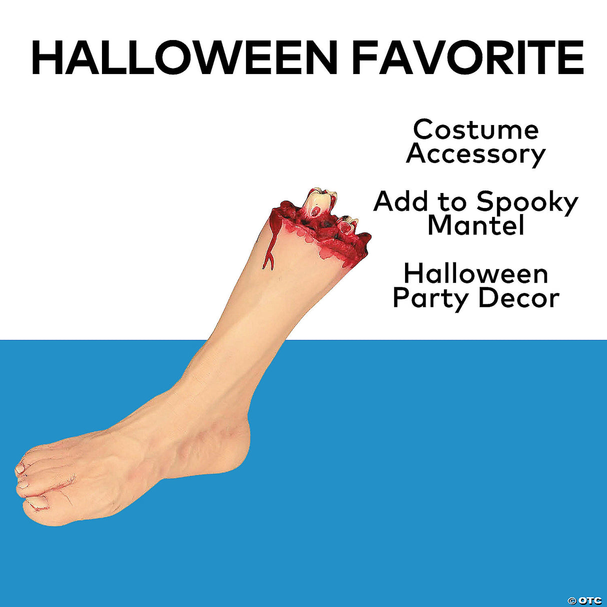 9" x 11" Severed Plastic Foot Halloween Tabletop Decoration