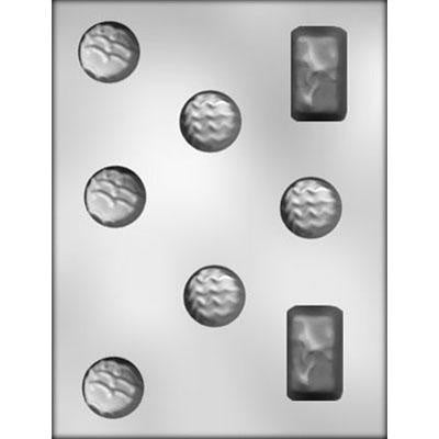 CK Products Assortment Creams/Bars Chocolate Mold, 1 1/4"
