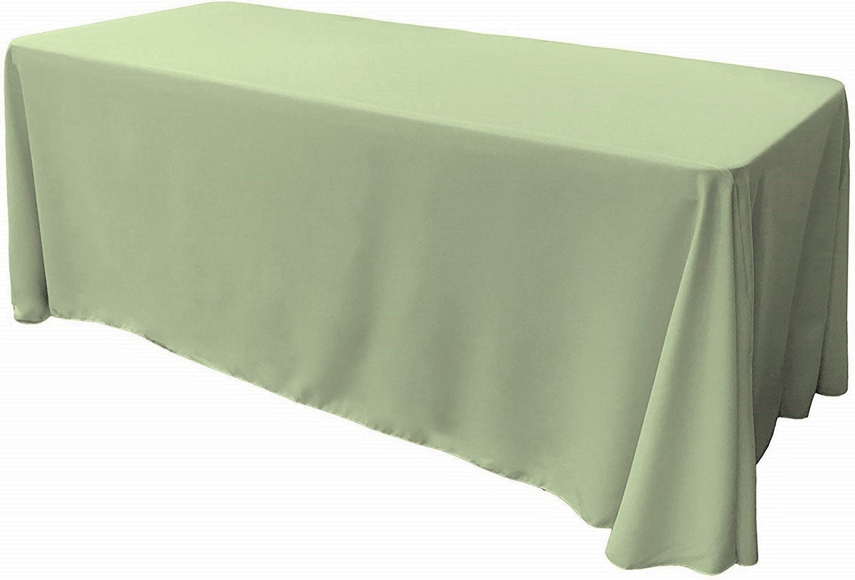 Rectangular Polyester Poplin Fabric - Seamless Tablecloth, Rounded Corners, 90" Wide by 120" Long (1 Piece)