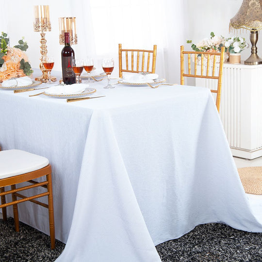Crinkle Texture Scuba Rectangular Tablecloth Wrinkle-Free