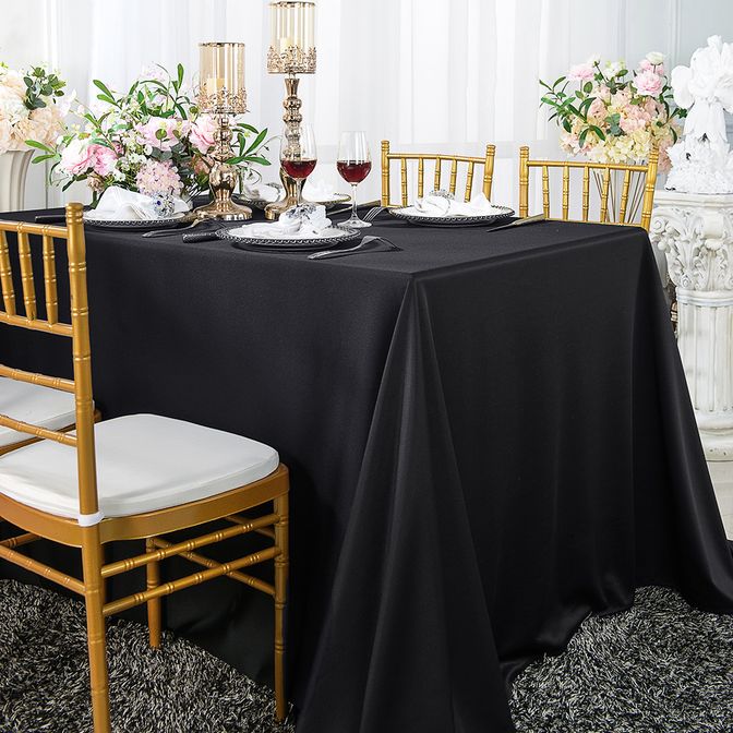 Wrinkle-Free Scuba Rectangular Tablecloth Seamless for Event