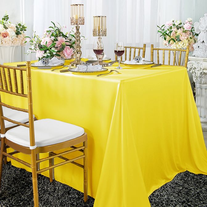 Wrinkle-Free Scuba Rectangular Tablecloth Seamless for Event