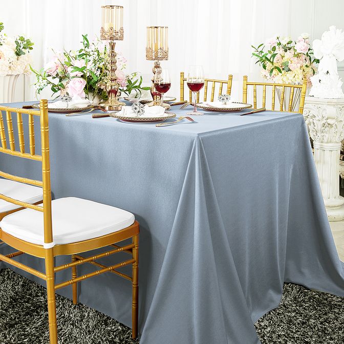 Wrinkle-Free Scuba Rectangular Tablecloth Seamless for Event