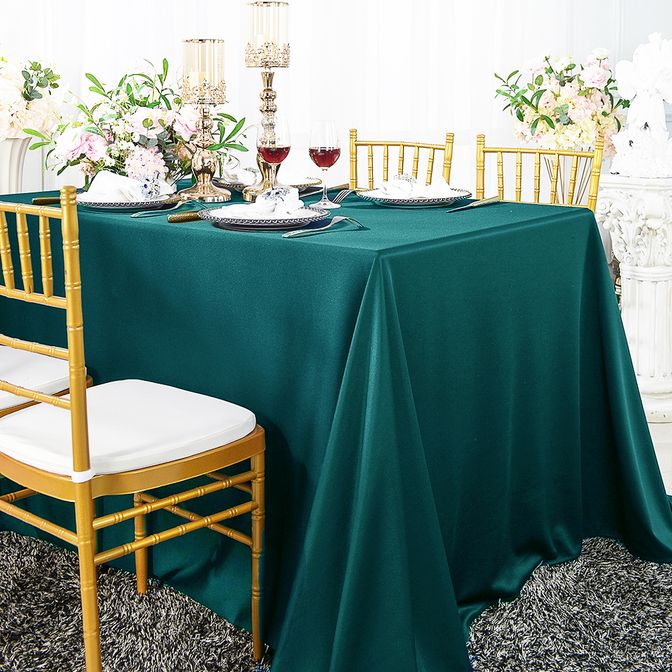 Wrinkle-Free Scuba Rectangular Tablecloth Seamless for Event