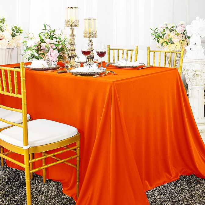 Wrinkle-Free Scuba Rectangular Tablecloth Seamless for Event