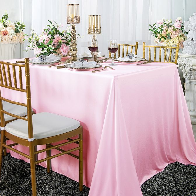 Wrinkle-Free Scuba Rectangular Tablecloth Seamless for Event