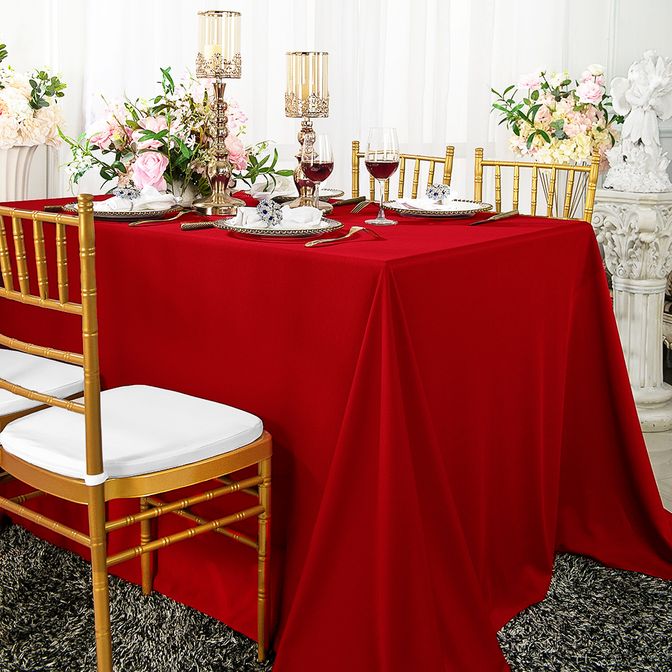 Wrinkle-Free Scuba Rectangular Tablecloth Seamless for Event