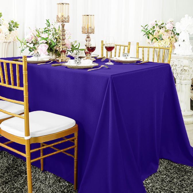 Wrinkle-Free Scuba Rectangular Tablecloth Seamless for Event