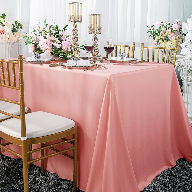 Wrinkle-Free Scuba Rectangular Tablecloth Seamless for Event