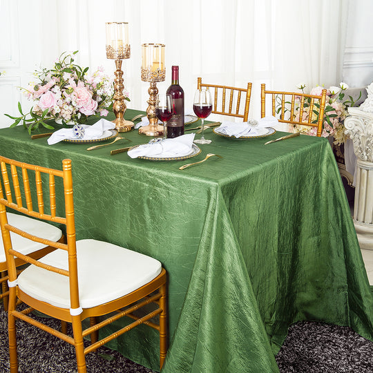 Crushed Taffeta Rectangular Tablecloth Seamless Finish