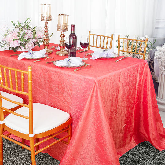 Crushed Taffeta Rectangular Tablecloth Seamless Finish