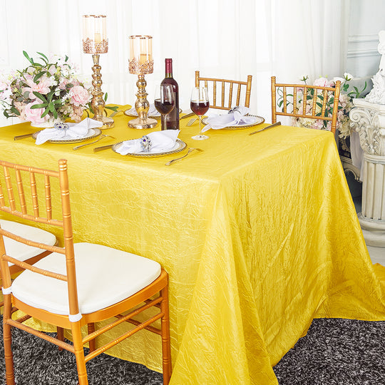 Crushed Taffeta Rectangular Tablecloth Seamless Finish