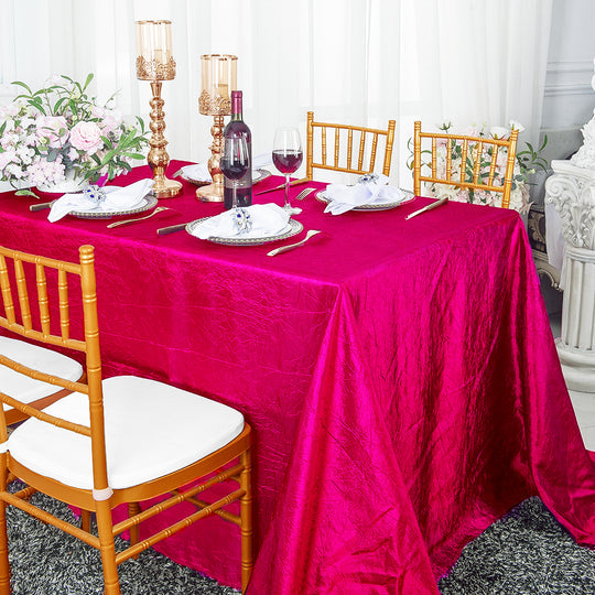 Crushed Taffeta Rectangular Tablecloth Seamless Finish