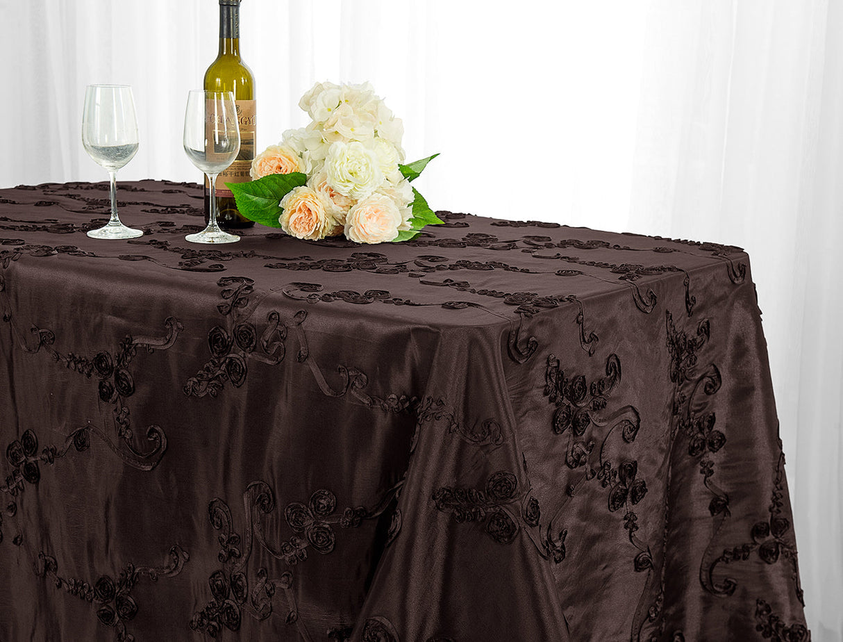 Ribbon Taffeta Rectangular Tablecloth Seamless Elegant
