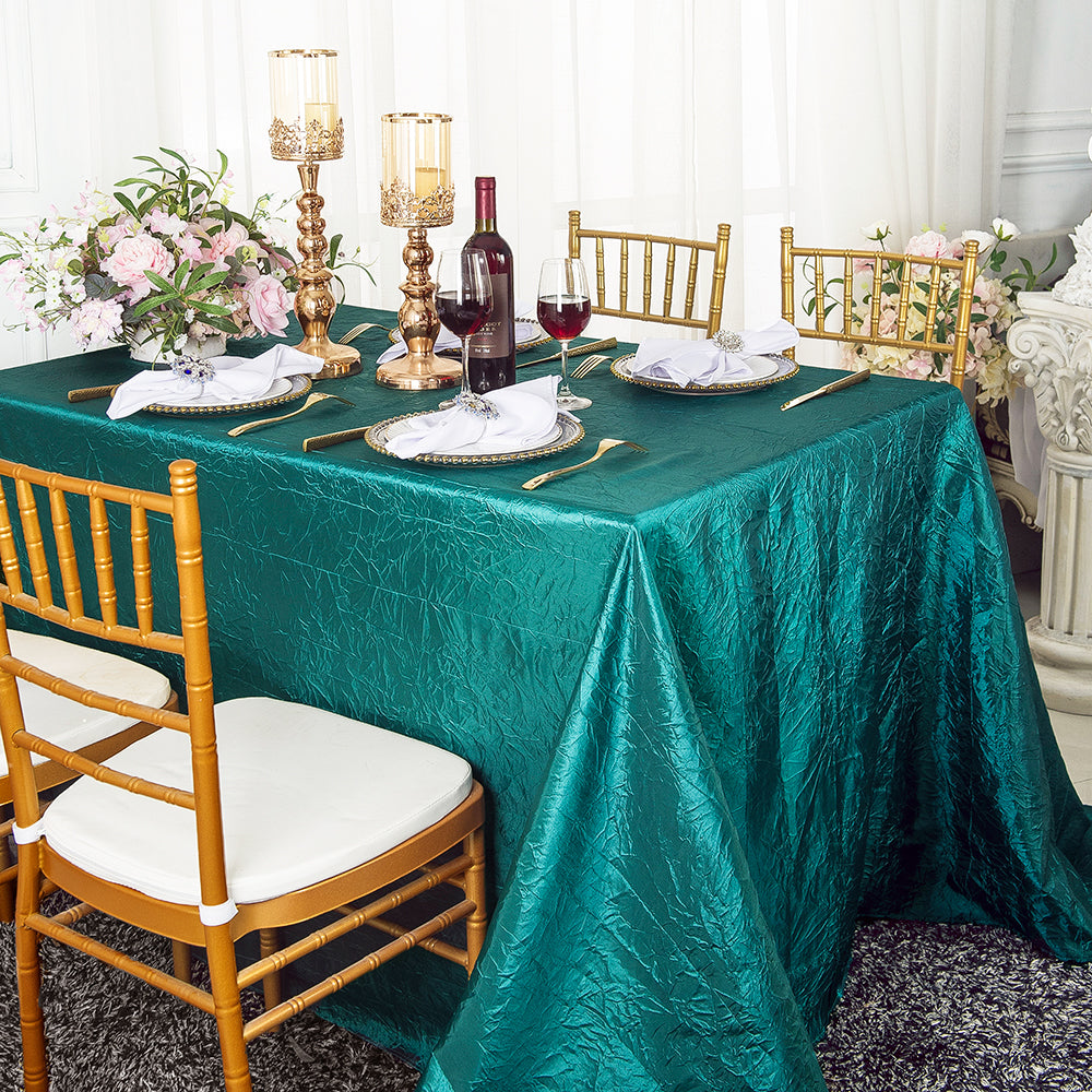 Crushed Taffeta Seamless Tablecloth for Weddings