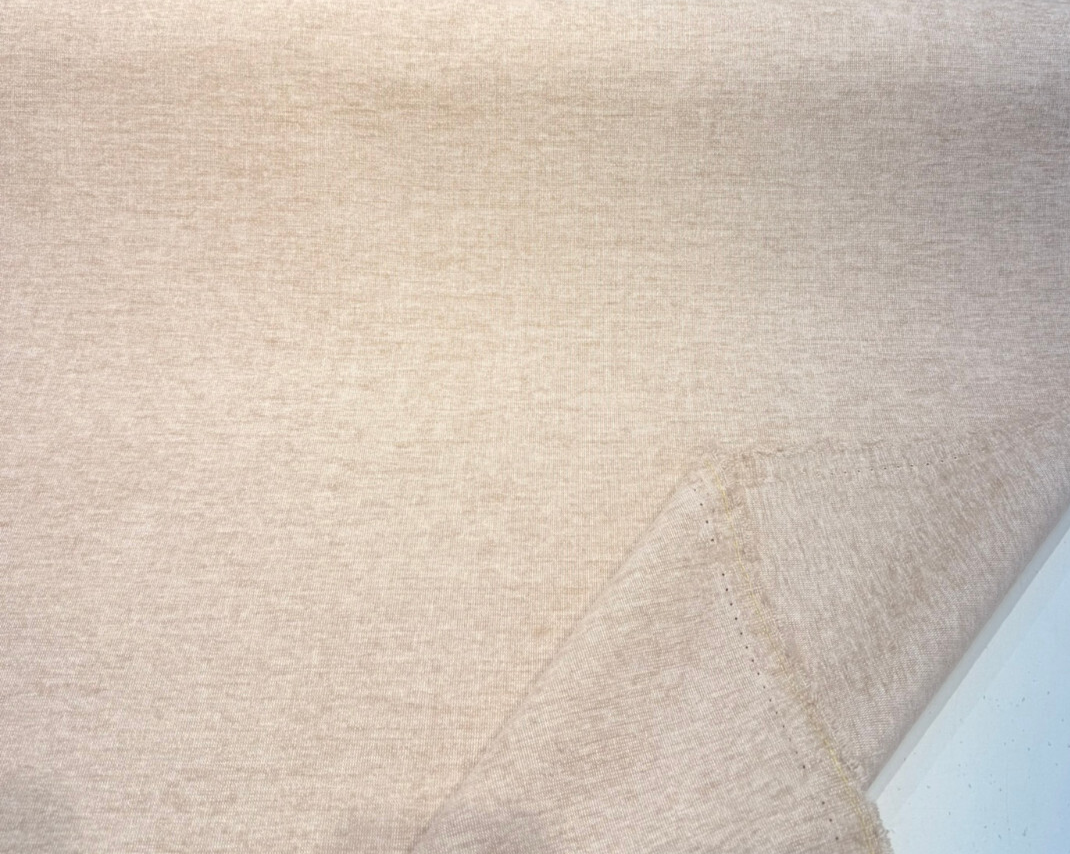Sunbrella Chenille Crush Acrylic Fabric - Bisque Beige, Woven Chenille Texture, 54" Width (By The Yard)