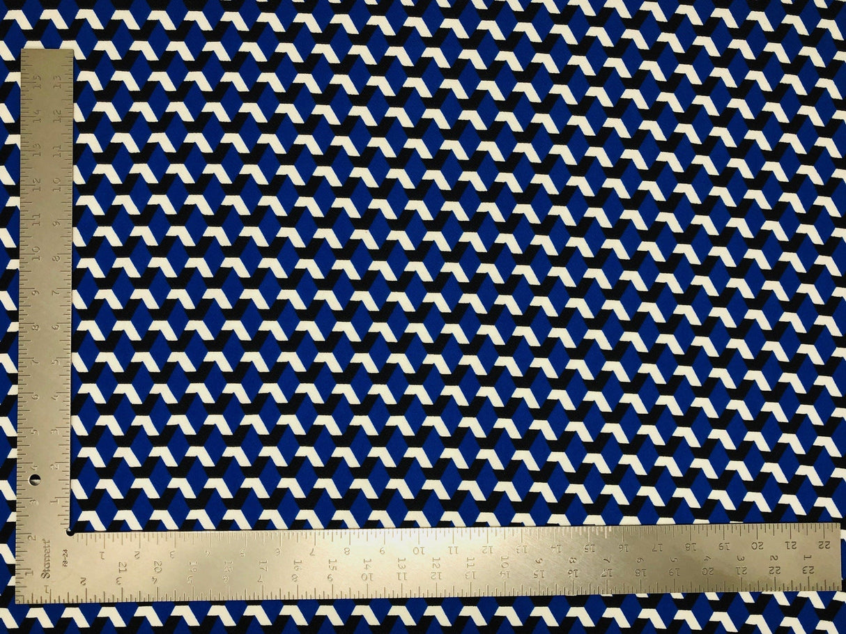 1 Yard Stylish Liverpool Knit Geometric Print Fabric for Fashion Crafts Apparel Projects Width 58 60 Inches