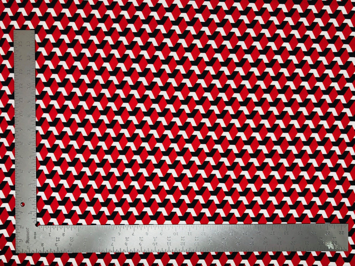 1 Yard Stylish Liverpool Knit Geometric Print Fabric for Fashion Crafts Apparel Projects Width 58 60 Inches